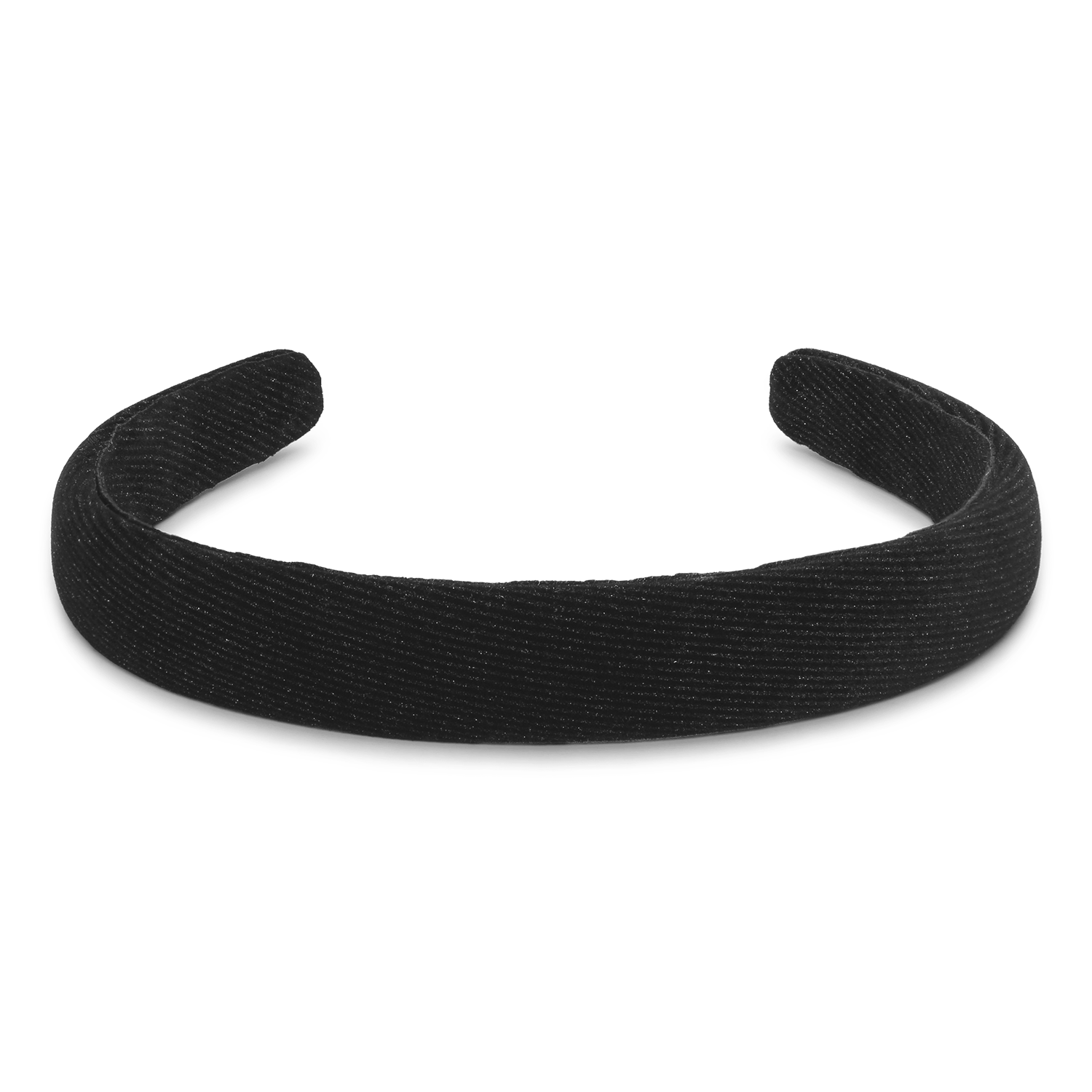 Brunt fløjls-pandebånd fra SUI AVA med blød struktur og let glimmer