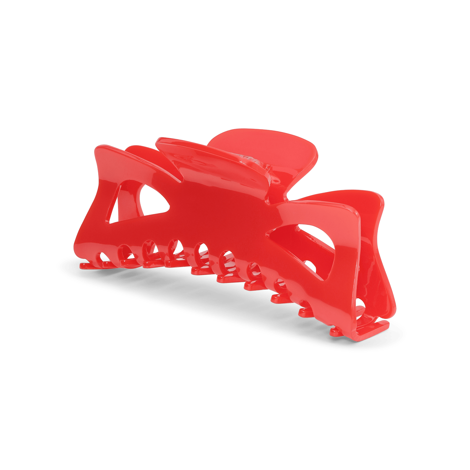 Bow Cane Giga hårklemme fra SUI AVA i rød, med lige sløjfeform og blank finish.