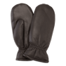 SUI AVA Classic Leather Mittens – brune læderluffer i klassisk, elegant design.