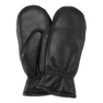 SUI AVA Classic Leather Mittens – sorte læderluffer i klassisk, elegant design.