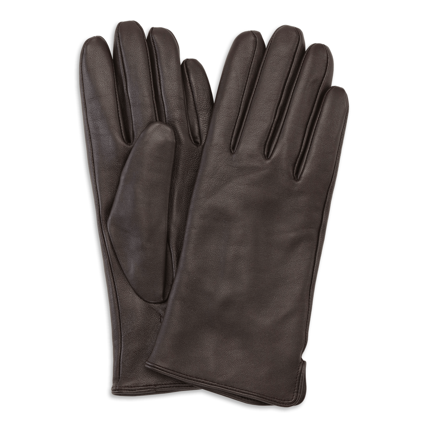 SUI AVA Classic Leather Gloves – brune læderhandsker i klassisk, elegant design.