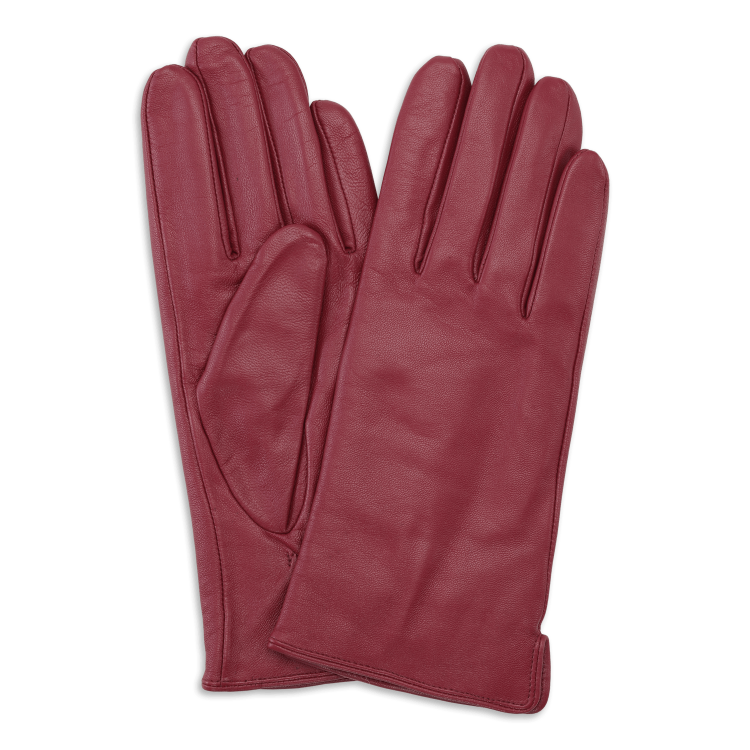 SUI AVA Classic Leather Gloves – røde læderhandsker i klassisk, elegant design.