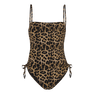 Bondi Swimsuit – leopard badedragt med justerbare snører og fleksibel pasform.