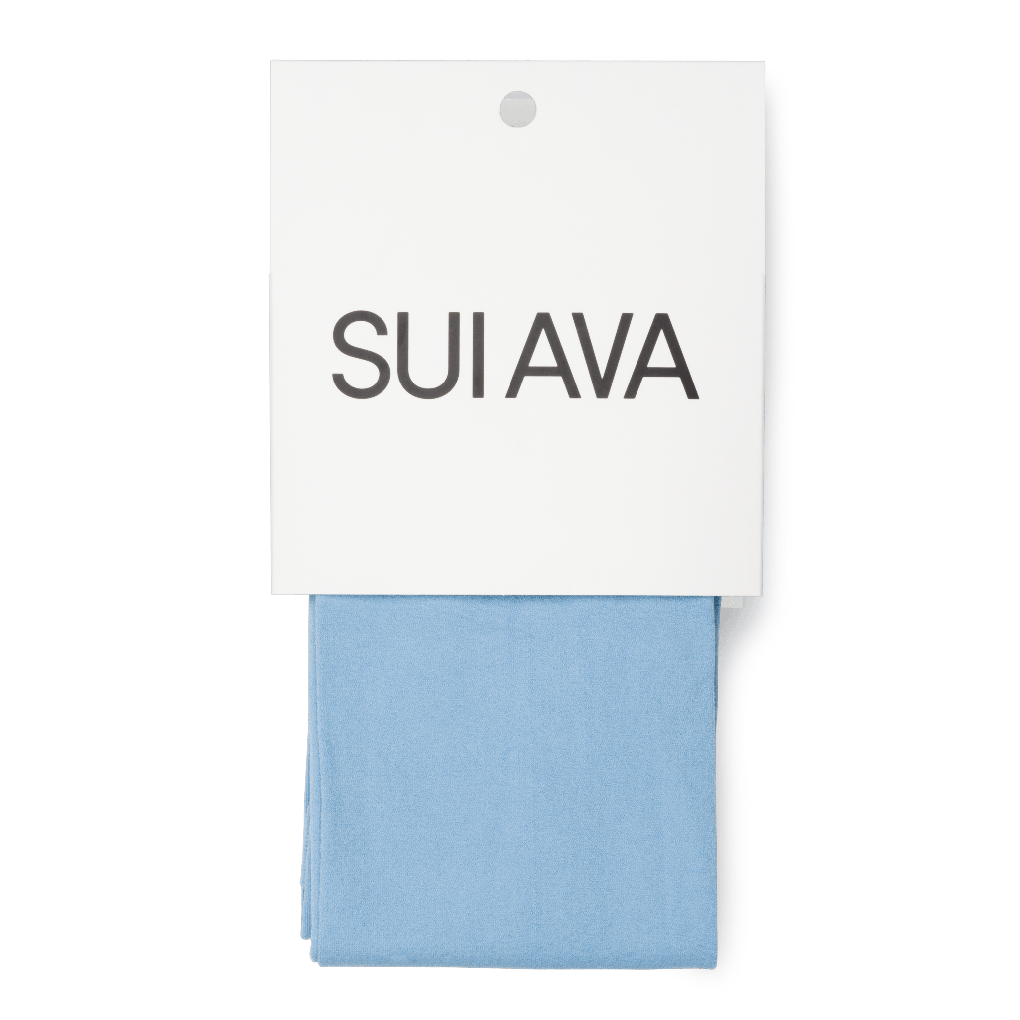 SUI AVA Satisfying Micro Tights i lyseblå – strømpebukser med 60 denier og 3D-strik