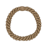 Basic Elastic hårelastik i varm sandfarve med vævet tekstur og neutral finish
