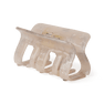 Stor hårklemme i lys beige med transparent finish – Fie Powerfully Big fra SUI AVA