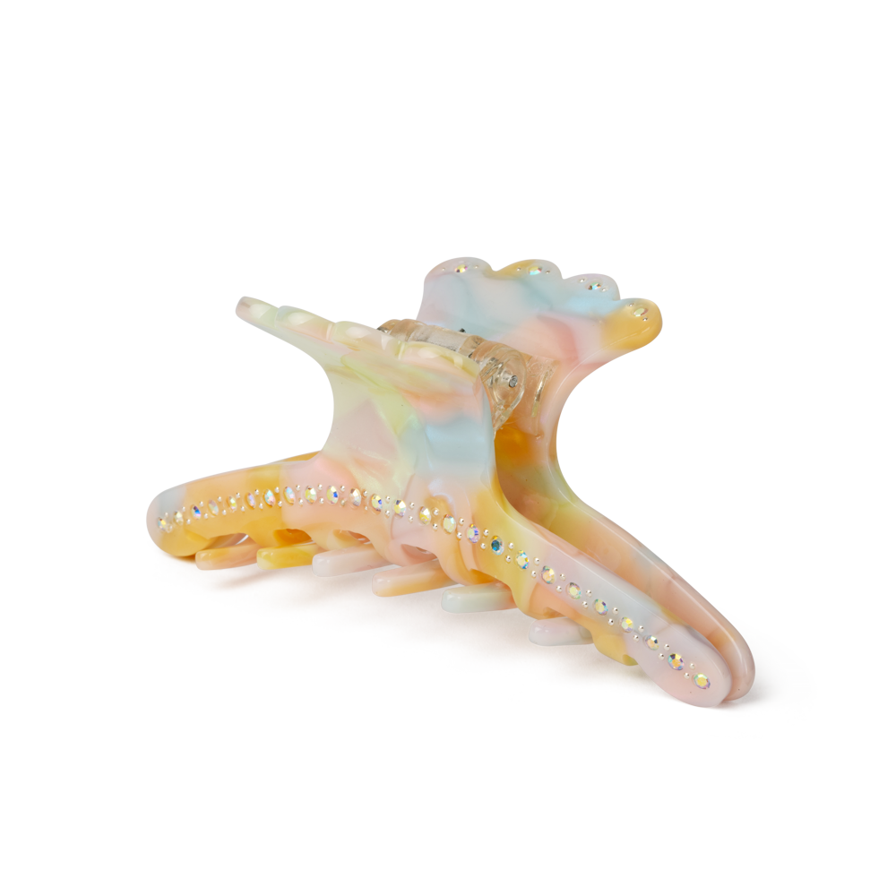 Helen Dreamy Clip Big – Stor hårklemme i pastelfarver med glitrende rhinsten.