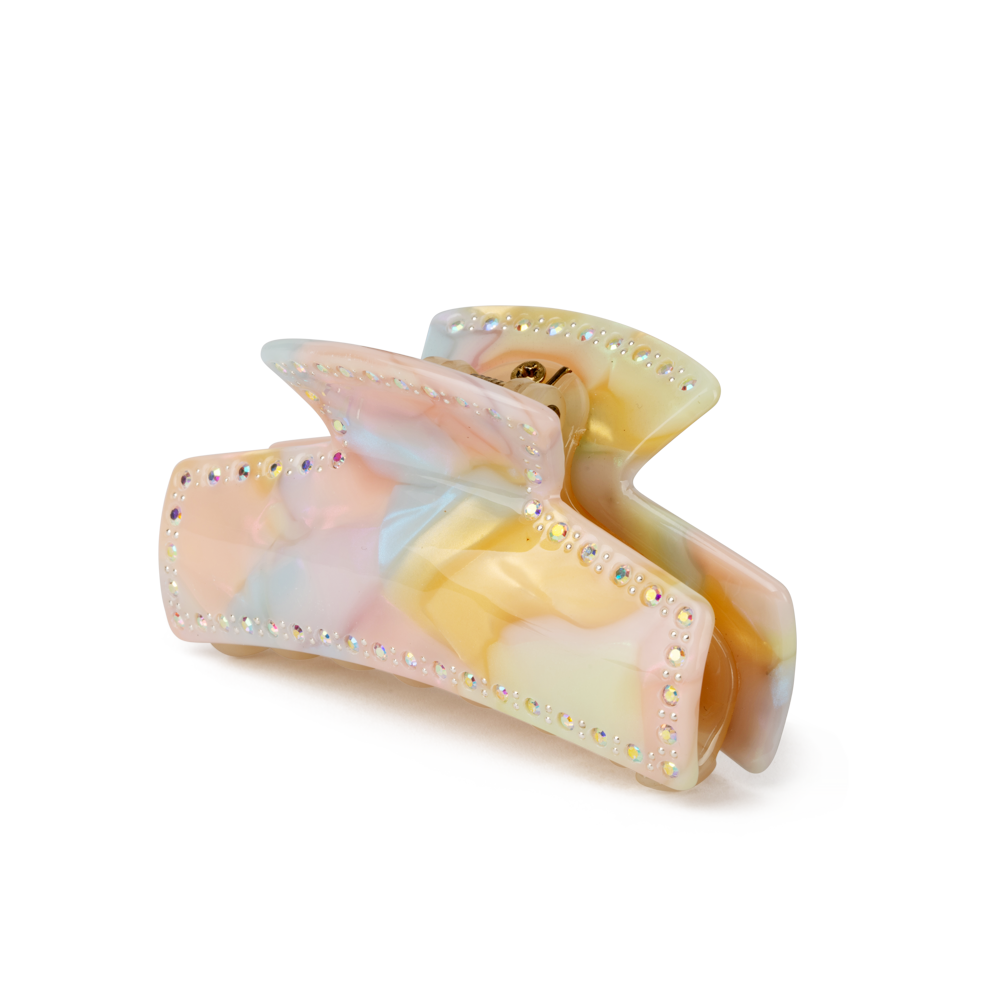 Anna Dreamy Middle – Mellemstor hårklemme i pastelfarver med funklende rhinsten.