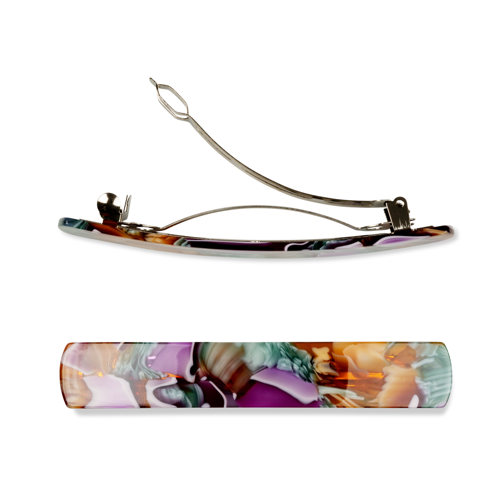 Wanted Hair Clip – Farverig og elegant hårklemme med marmoreret mønster