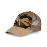 Trucker cap i camouflageprint med beige skygge og brun mesh