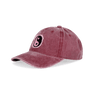 Everyday Cap i washed bordeaux med yin/yang-logo – justerbar kasket i blød bomuld med vintage-look.