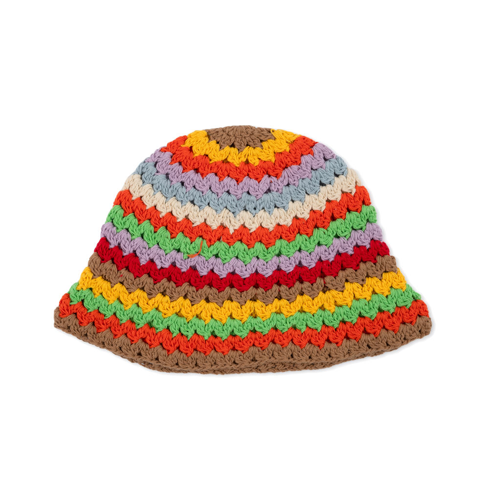 Bohemian Hat – farverig hæklet bøllehat i retroinspireret design.