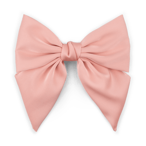 Lys rosa hårsløjfe med glat finish og elegante folder – Smooth Bow fra SUI AVA