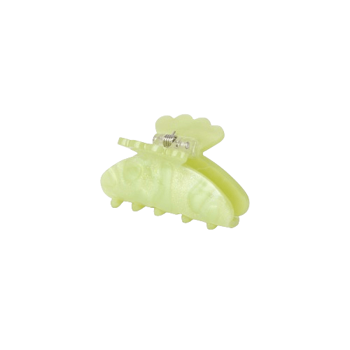 Helle Fancy Mini hårklemme i lysegrøn – lille hårklemme med klassisk design, perfekt til at holde små sektioner af håret på plads.