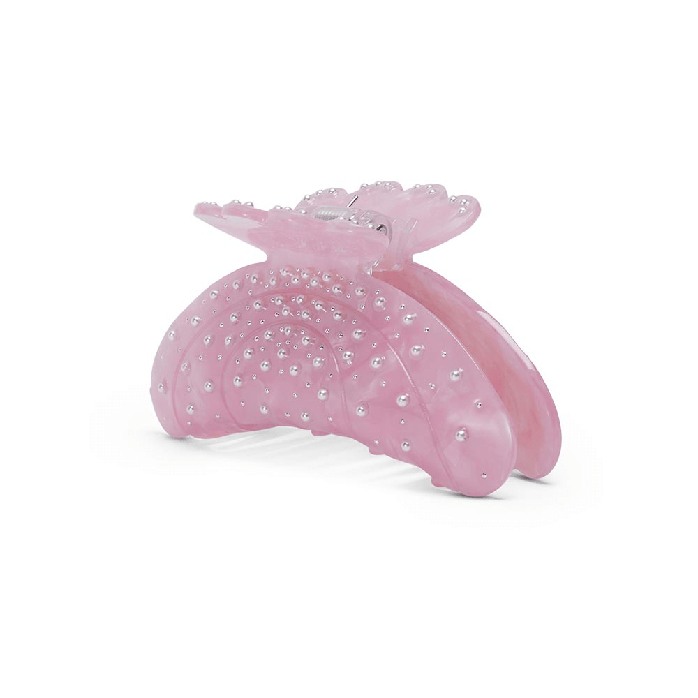 Lyserød hårklemme med perler – Helle Pearly Middle