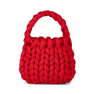 Rød Sally Braided Bag med chunky flet og blødt håndtag.