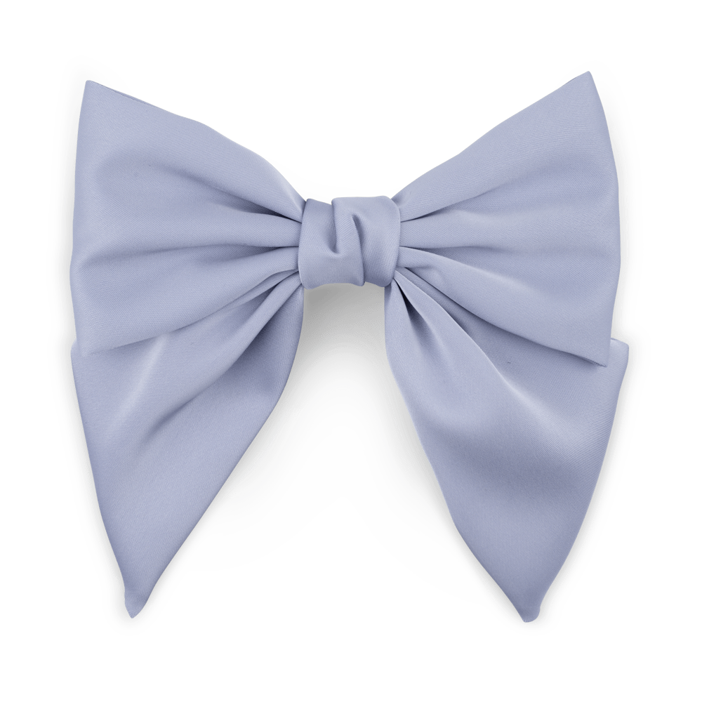 Lyseblå hårsløjfe med glat finish og store vinger – Smooth Bow fra SUI AVA