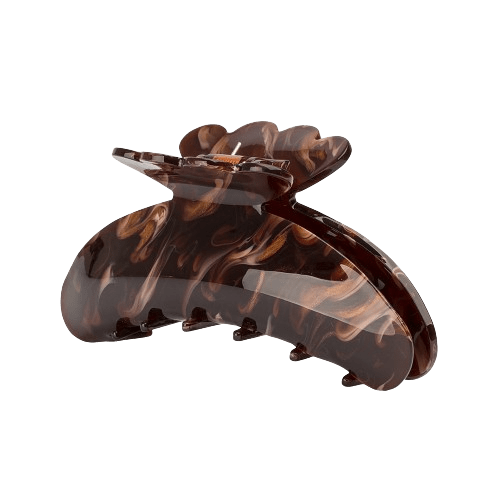 Helle Pretty Big hårklemme i mørkebrun – stor og elegant hårklemme fra SUI AVA, perfekt til tykkere hår og større sektioner.