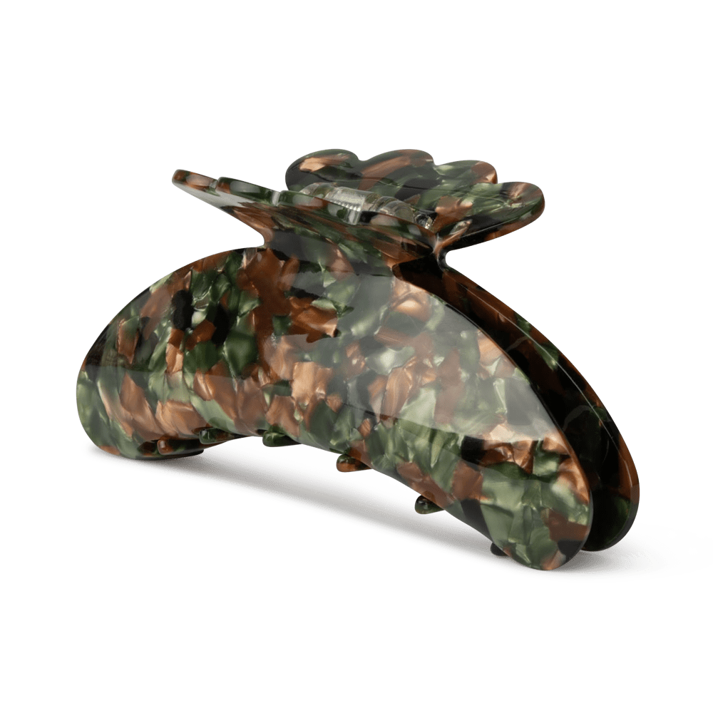 Stor hårklemme i armyfarvet camouflage-look – Helle Army Big fra SUI AVA