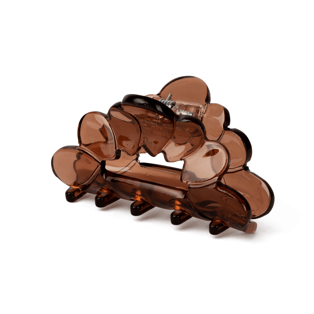 Elsa Move Mini brun hårklemme med bølgeformet silhuet