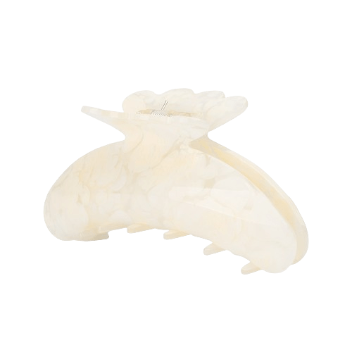 Helle Arty Big hårklemme i cream – stor hårklemme med klassisk design og stærkt greb, perfekt til langt eller kraftigt hår.