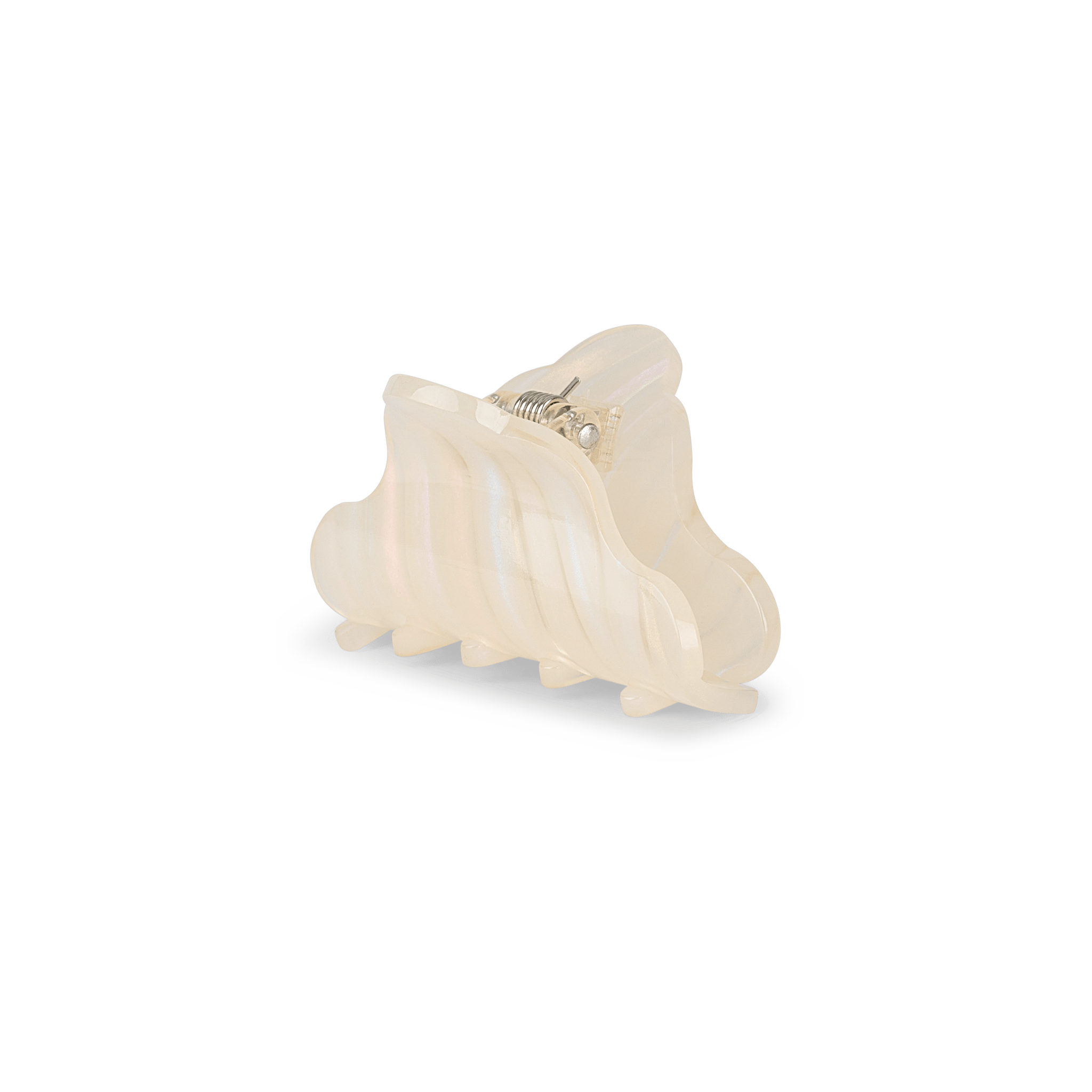 Lene Bow Mini hårklemme i cream – lille og stilren hårklemme, perfekt til at holde små sektioner af håret på plads.