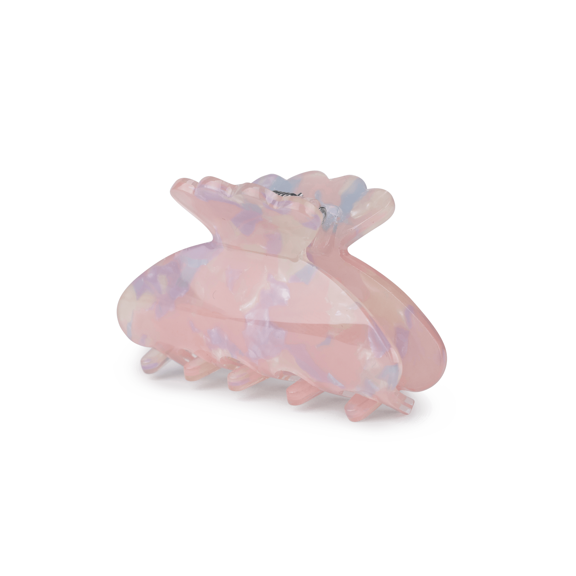 Helle Crushed Marble Mini fra SUI AVA – lille hårklemme med et unikt knust marmordesign, ideel til at tilføje et stilfuldt og sofistikeret touch til dine frisurer.