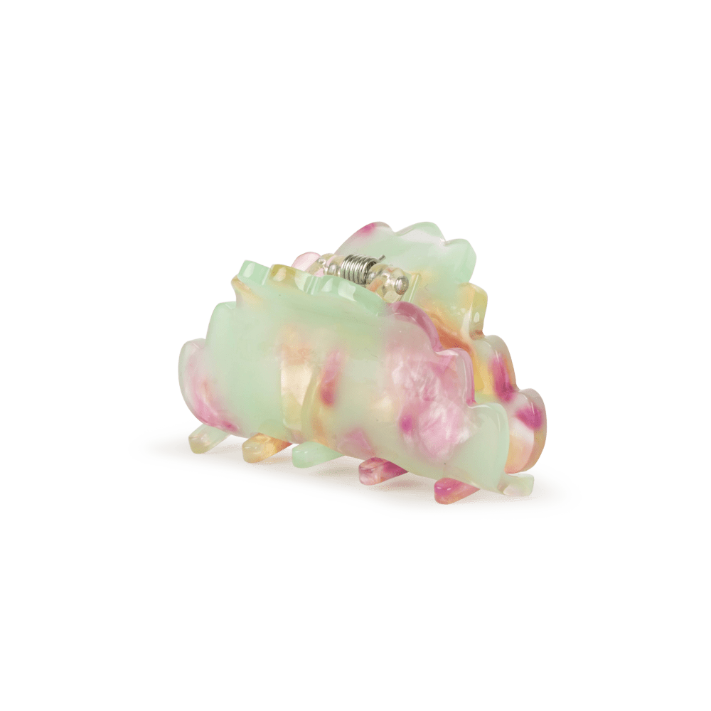 Simone Craving Mini hårklemme i pastel med mint, rosa og gule nuancer.