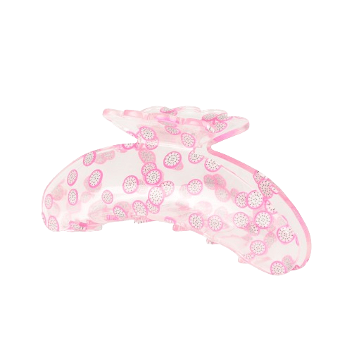 Helle Fruit Biggest – Stor hårklemme med pink dragefrugt-mønster