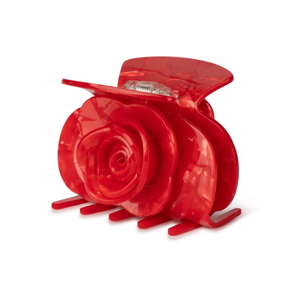 Rød hårklemme i rosedesign – Rosie Big fra SUI AVA
