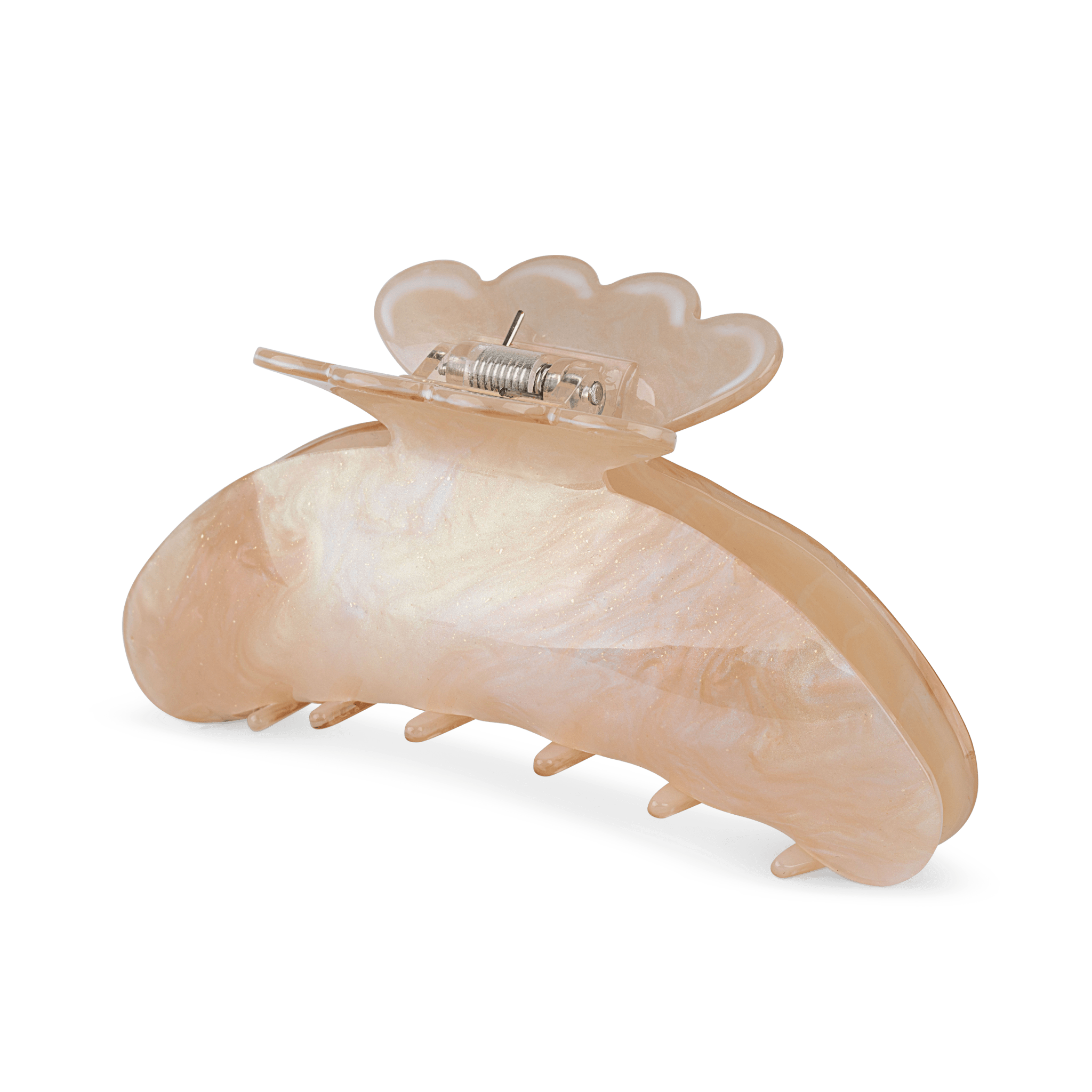 Helle Love Big hårklemme i cream – stor hårklemme med klassisk design, perfekt til langt eller kraftigt hår.