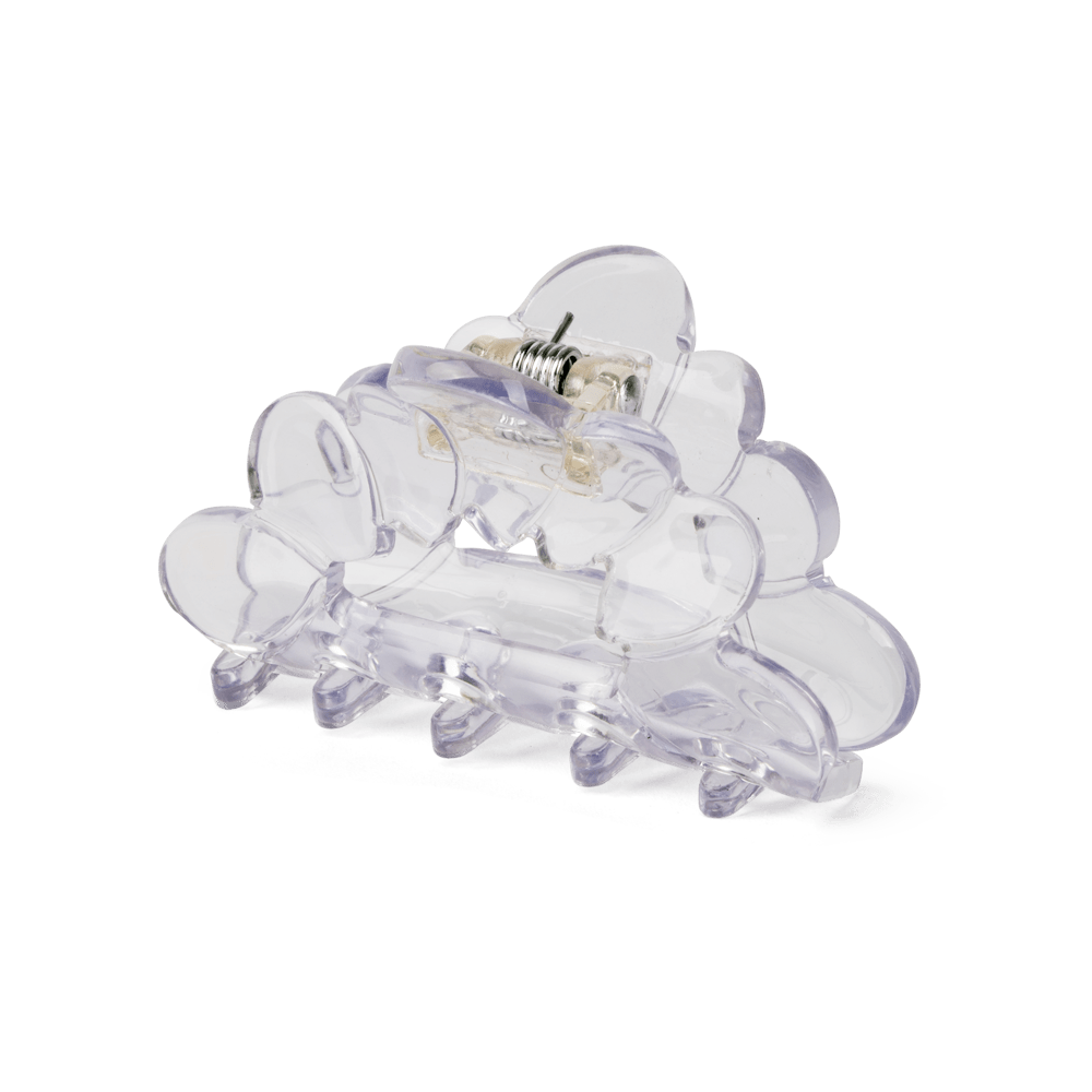 Elsa Move Mini klar hårklemme i bølget transparent design