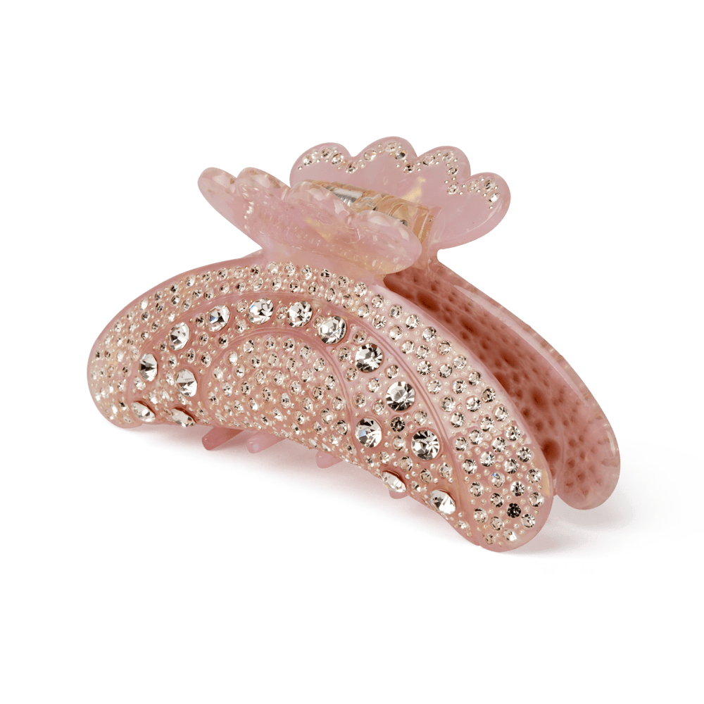 Helen Baby Middle i pink – Smuk hårklemme med rhinsten og elegant design.