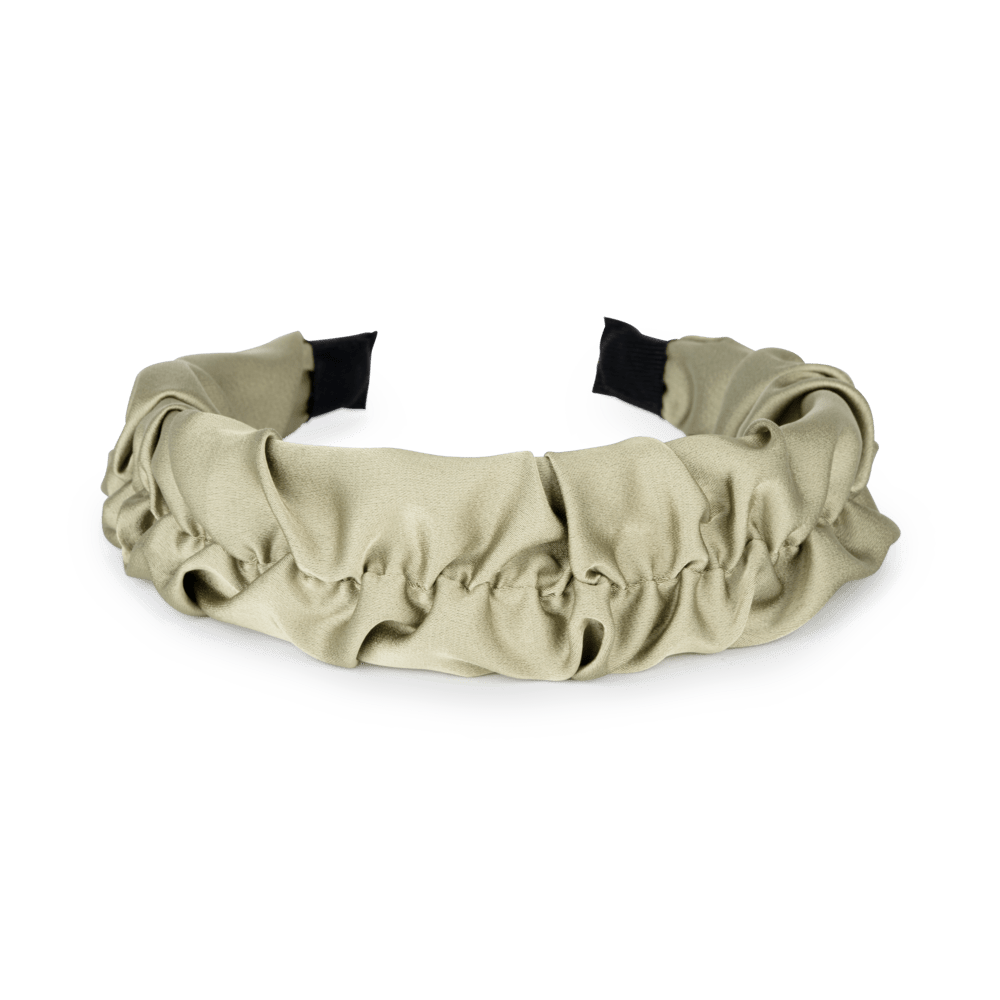 Lysegrønt pandebånd med rynket stof – Moon Dust Headband fra SUI AVA