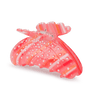 Helle Ocean Air Middle hårklemme i pink og rød med perler.